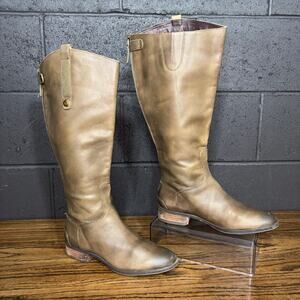 Sam Edelman Women’s Tall Leather Knee High Riding Boots Size 8.5 Wide Calf